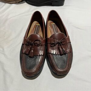 Johnston & Murphy Men Shoes Size Us 11.5 Black & Brown Tassel Loafers
